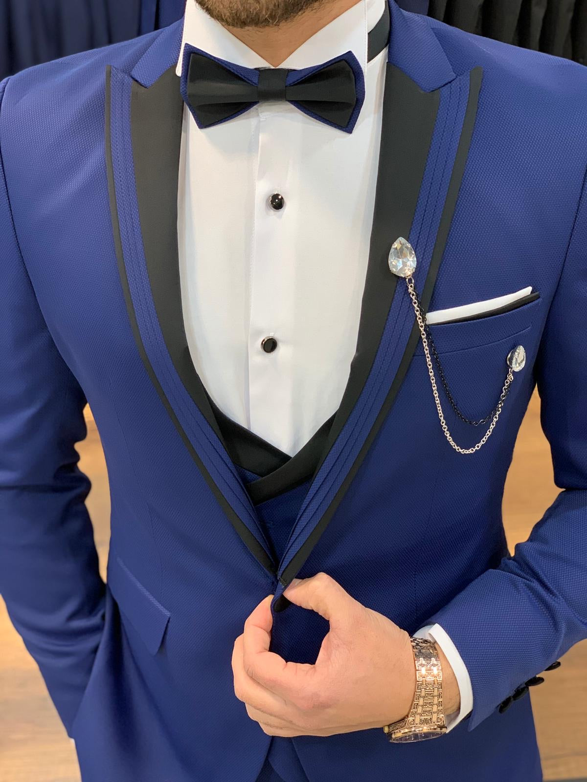 Forenza Royal Slim Fit  Sax Tuxedo-baagr.myshopify.com-1-BOJONI