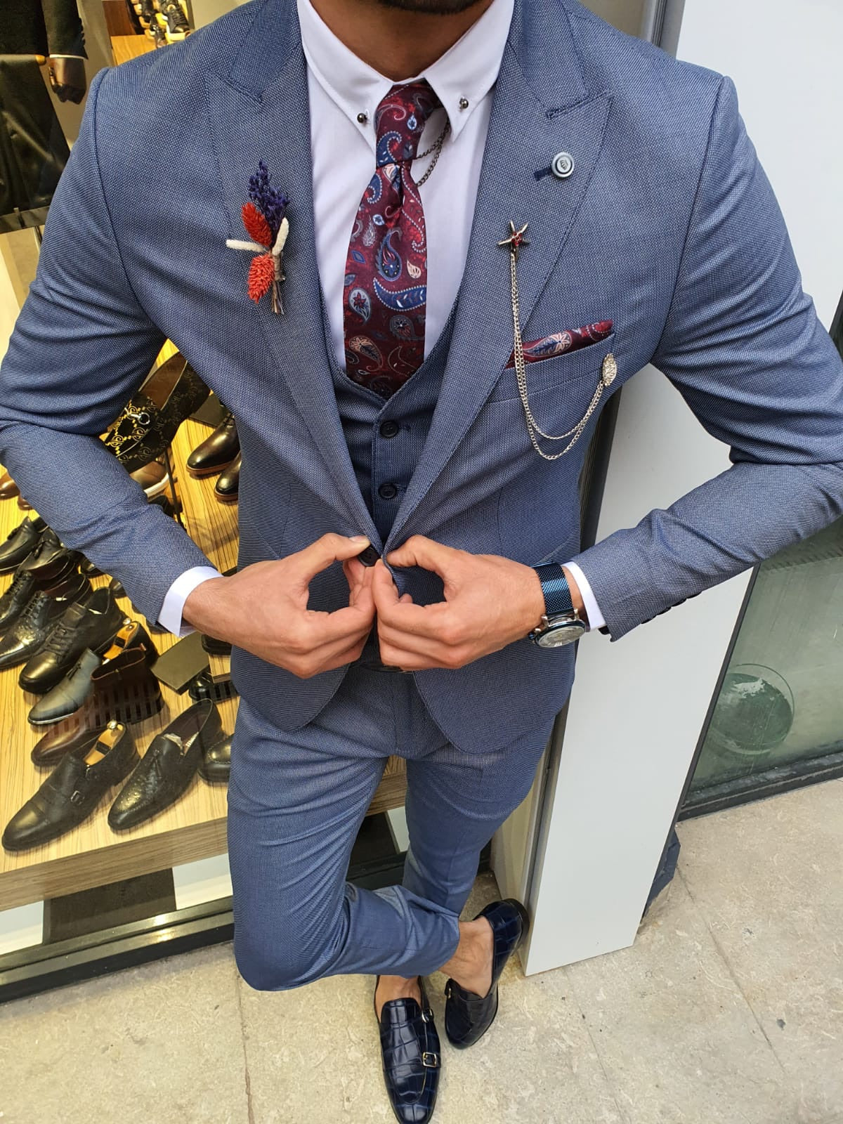 Marc Slim-Fit Suit Vest Indigo-baagr.myshopify.com-suit-BOJONI