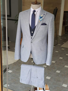 Boston Gray Slim Fit Peak Lapel Suit-baagr.myshopify.com-suit-BOJONI