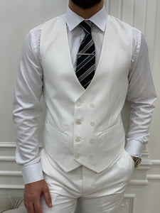 Bojoni Monte White  Slim Fit Suit