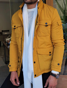 Forenzax Yellow Slim Fit Coat-baagr.myshopify.com-Jacket-BOJONI