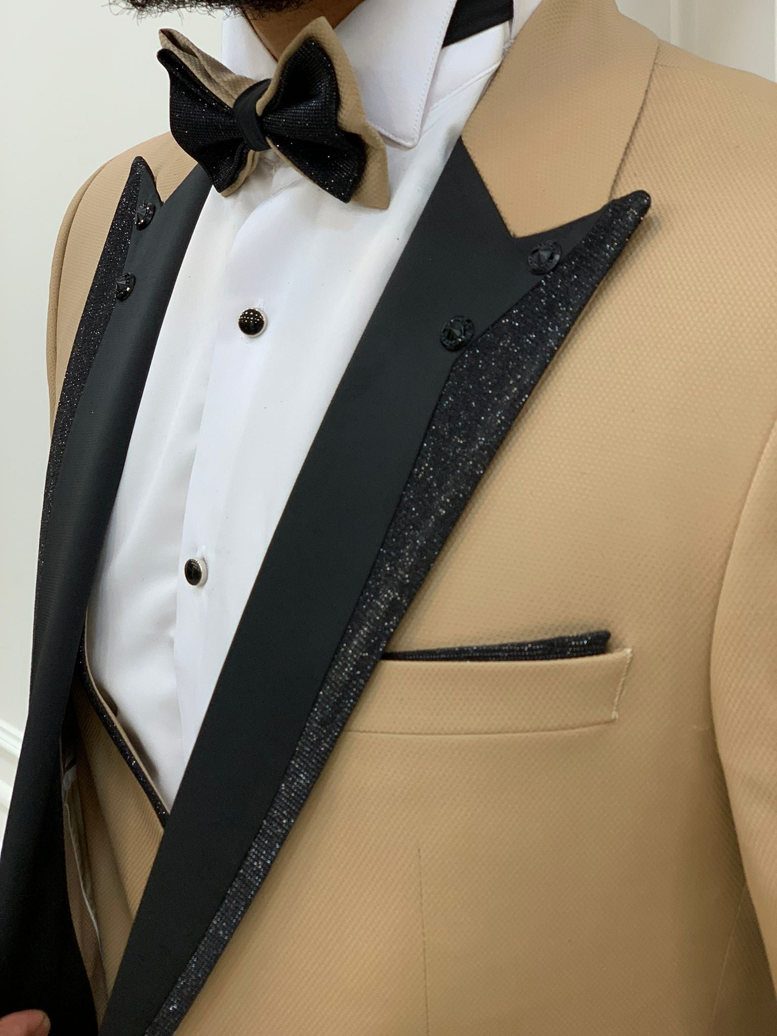 Fettachi Gold Slim Fit Peak Lapel Tuxedo-baagr.myshopify.com-1-BOJONI