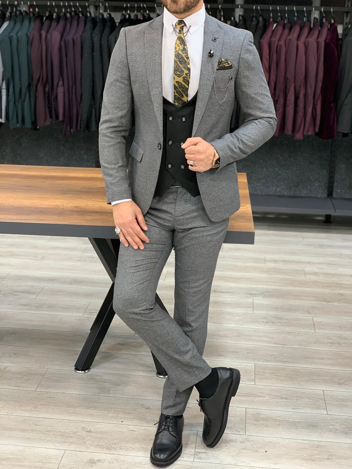 Kars Gray Slim Fit Suit-baagr.myshopify.com-1-BOJONI