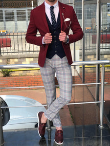 Fendis Slim-Fit Suit Vest Red-baagr.myshopify.com-suit-BOJONI
