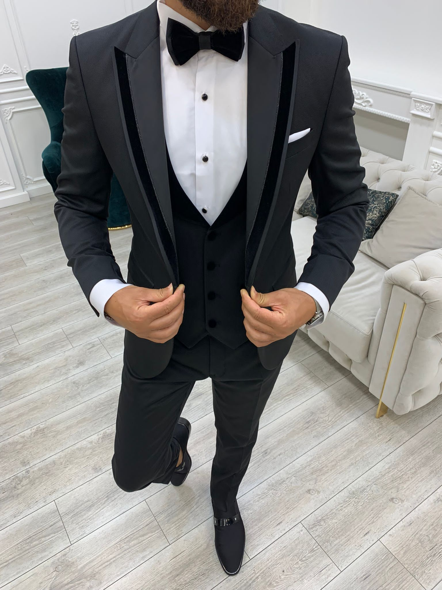 Moncani Black Slim Fit Tuxedo-baagr.myshopify.com-1-BOJONI