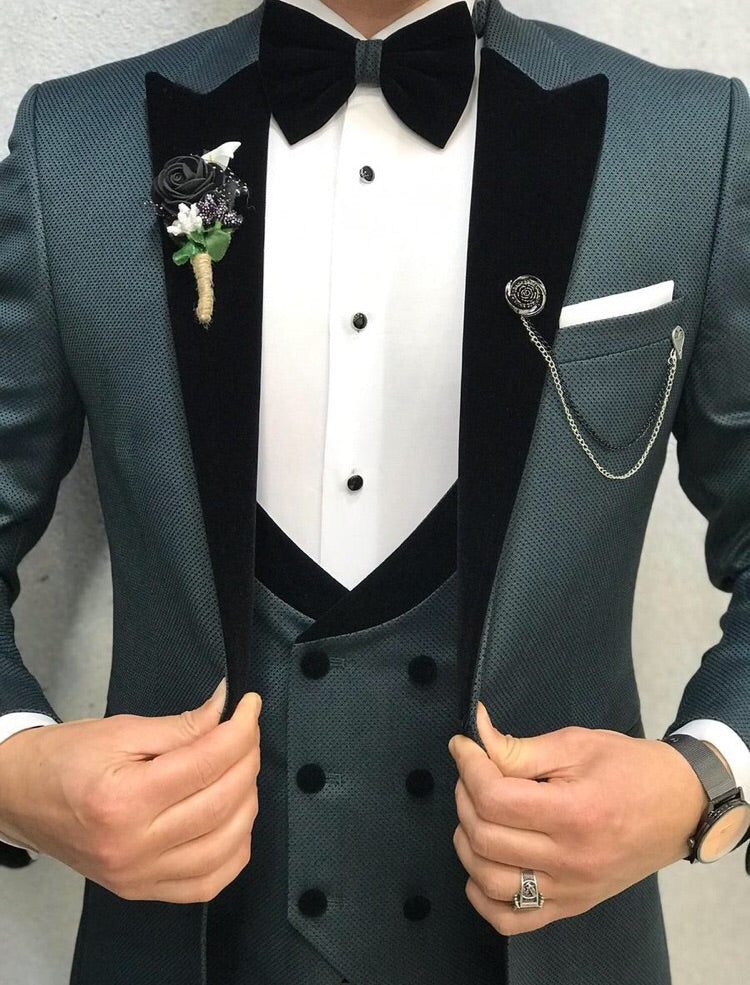 Royal Green Slim Fit Tuxedo-baagr.myshopify.com-1-brabion