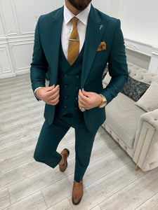 Bojoni Monte Green  Slim Fit Suit