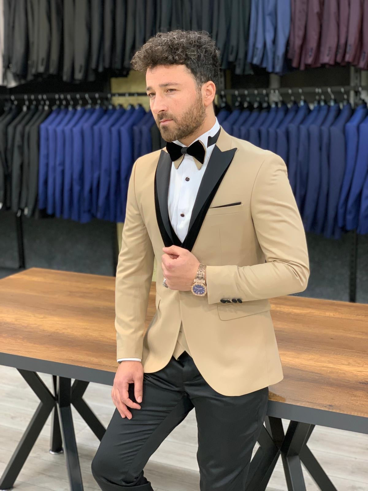 Forenza Royal Slim Fit Gold Tuxedo-baagr.myshopify.com-1-BOJONI