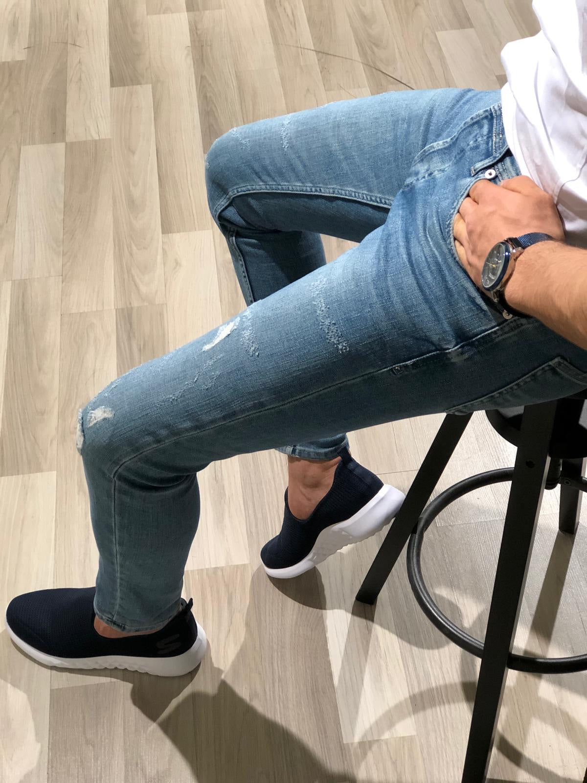 Selaff Slim-Fit Ripped Jeans (2 Colors)-baagr.myshopify.com-Pants-BOJONI