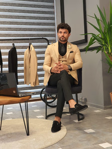 Forenzax  Beige Slim Fit Suit-baagr.myshopify.com-suit-BOJONI