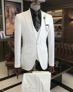 Bojoni Dayton Slim Fit White  Suit