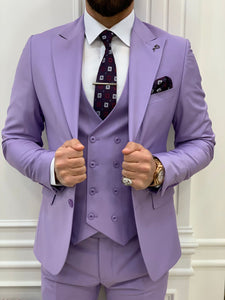 Bojoni Monte Purple  Slim Fit Suit