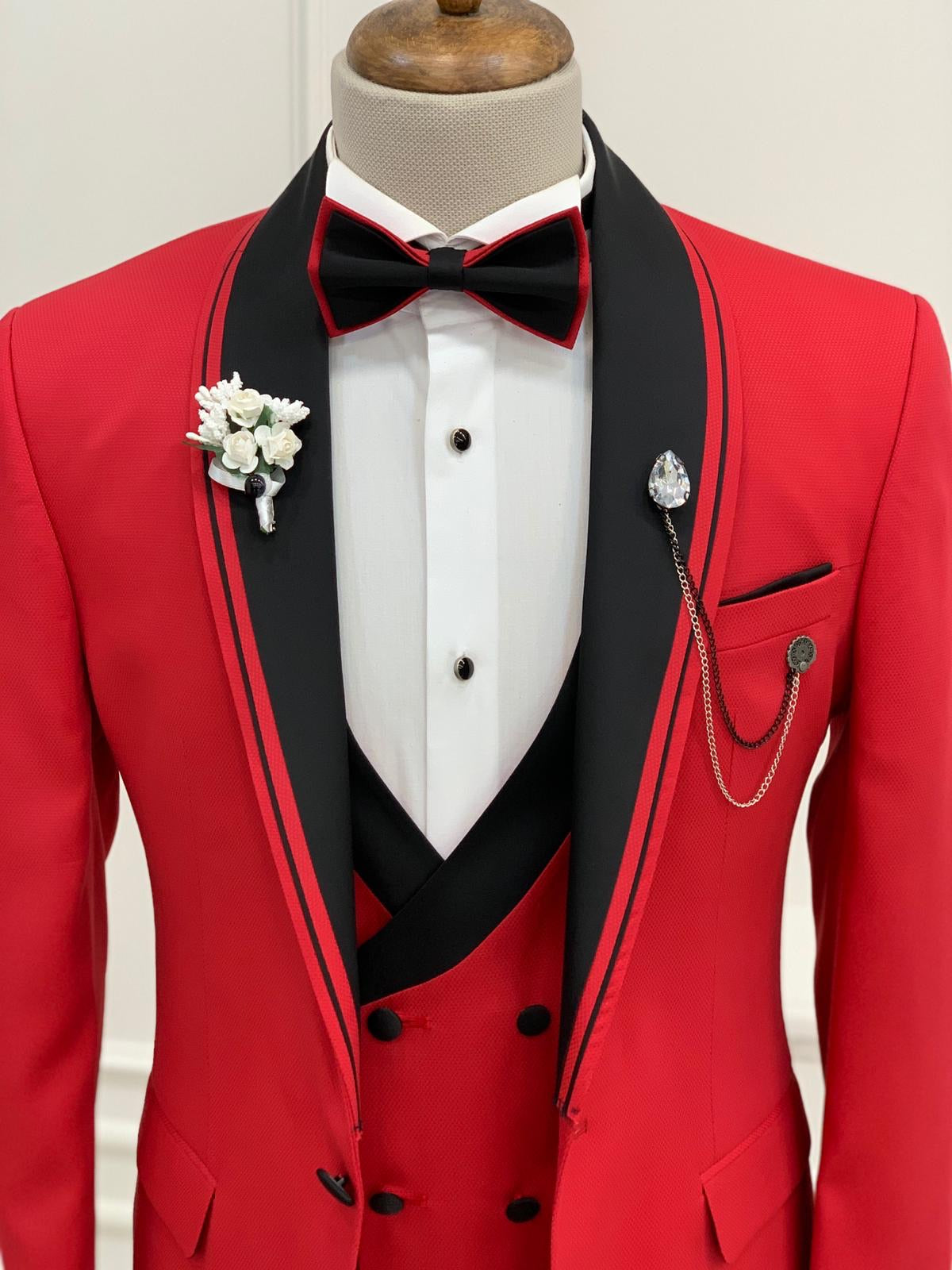 Napolia Royal Red Slim Fit Tuxedo-baagr.myshopify.com-1-BOJONI