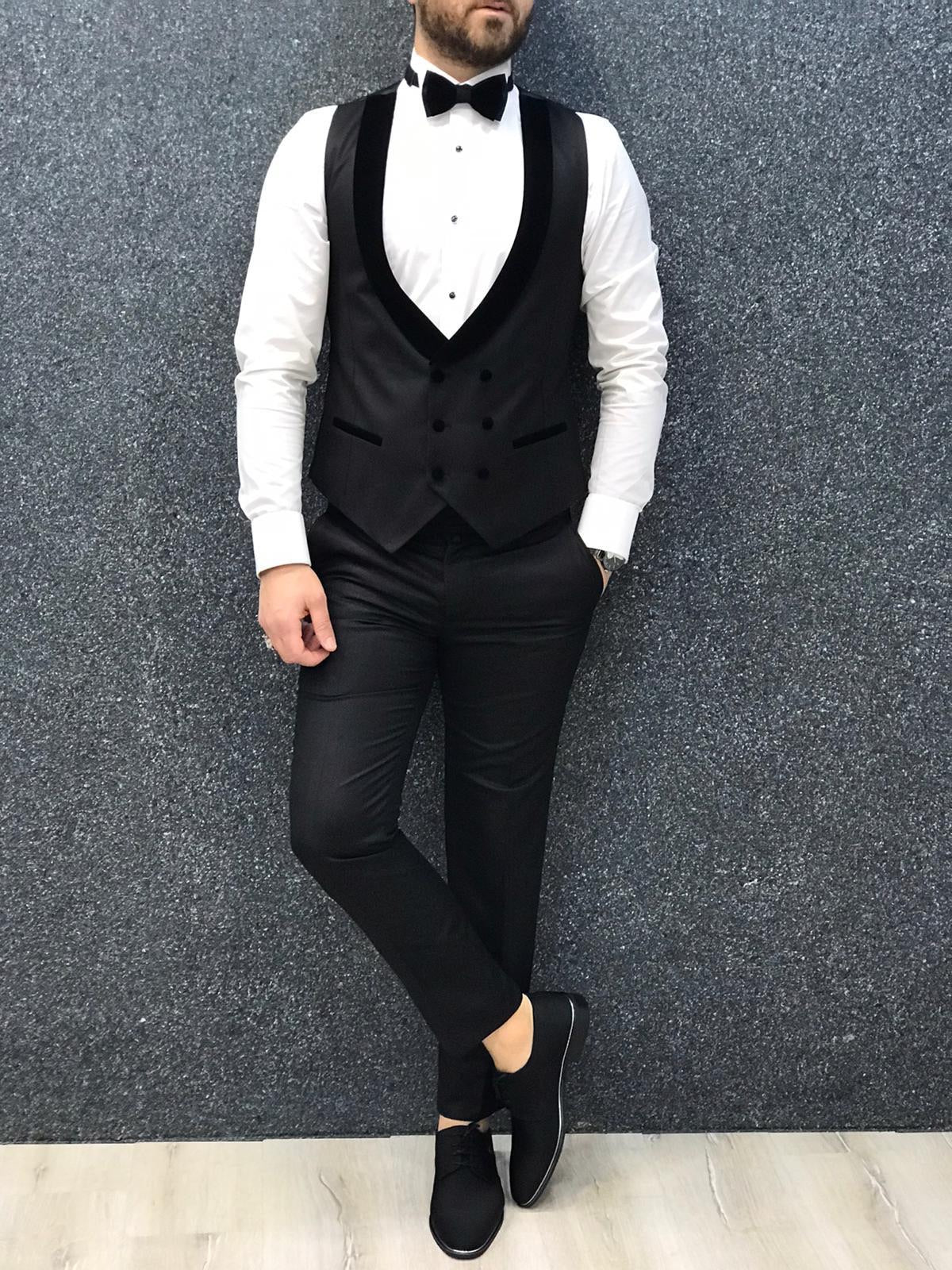 Nova Slim Fit Velvet Black Tuxedo-baagr.myshopify.com-1-BOJONI