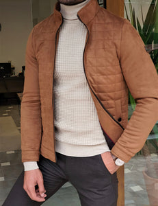 Pulko Camel Slim Fit Wool Coat-baagr.myshopify.com-Jacket-BOJONI