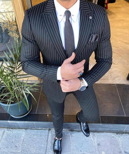 Fenichi Black Stripped Slim Fit Suit-baagr.myshopify.com-3-BOJONI