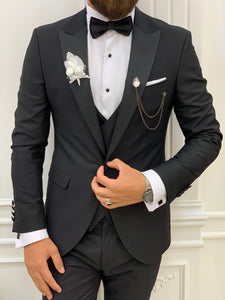 Bojoni Perris Black  Slim Fit Tuxedo