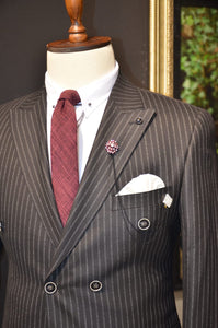 Slim-Fit Striped Double Suit Vest Black-baagr.myshopify.com-suit-BOJONI