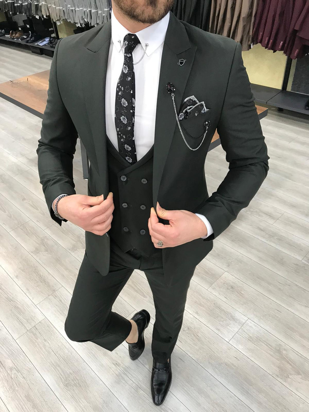 Louis Slim Fit Dark Green Suit-baagr.myshopify.com-1-BOJONI