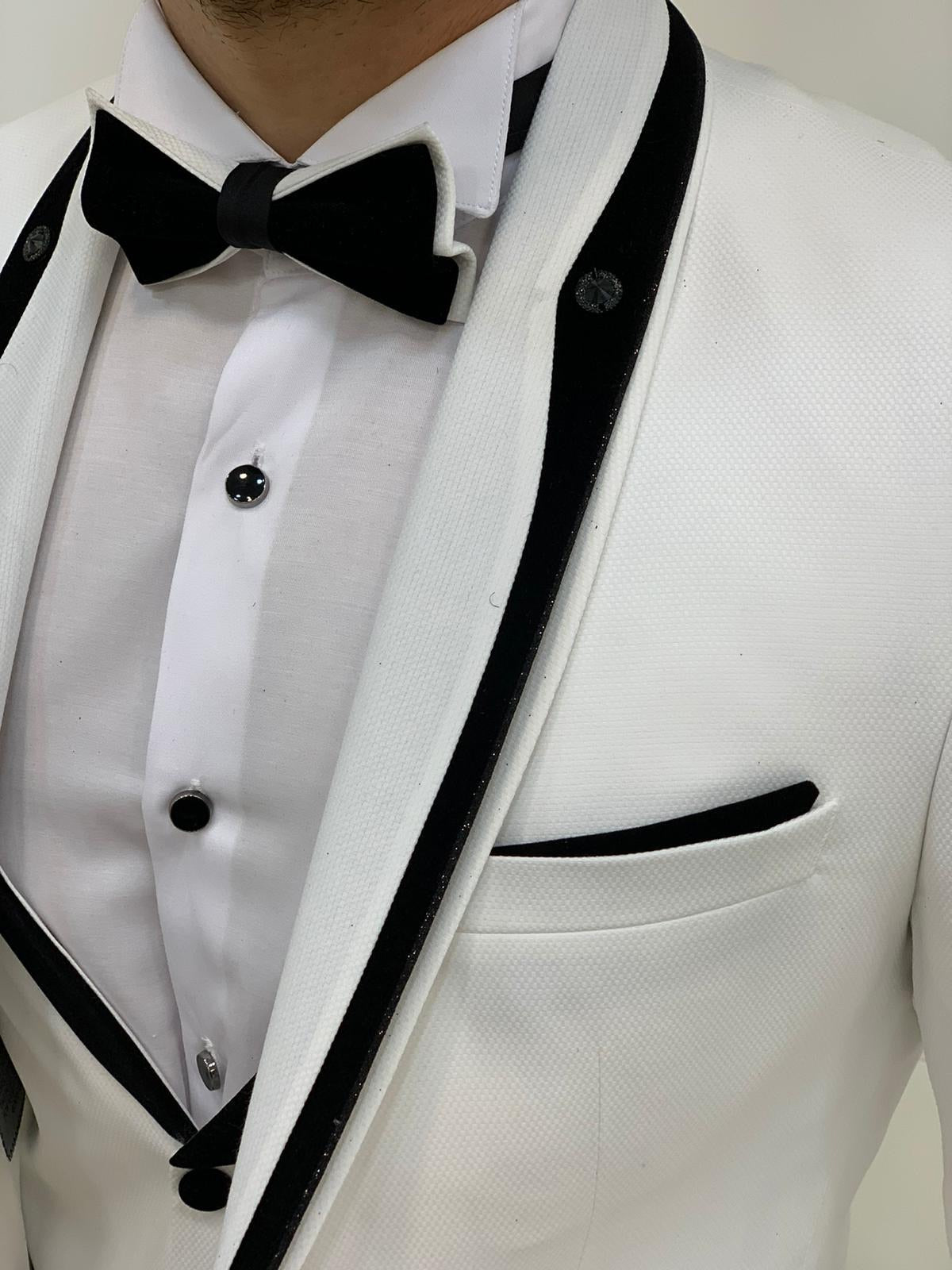 Partoni Royal White Slim Fit Tuxedo-baagr.myshopify.com-1-BOJONI