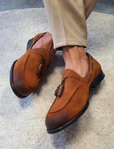 Fonzaso Tan Suede Tassel Loafers-baagr.myshopify.com-shoes2-BOJONI