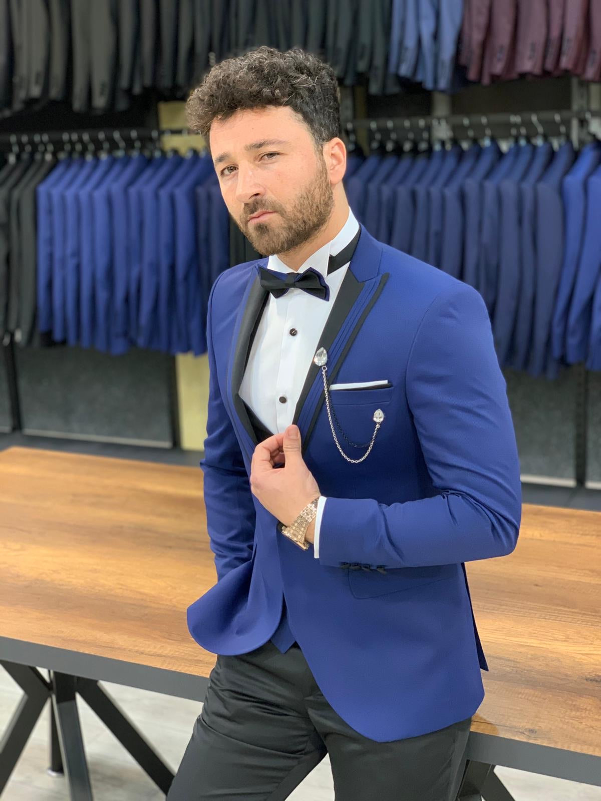 Forenza Royal Slim Fit  Sax Tuxedo-baagr.myshopify.com-1-BOJONI