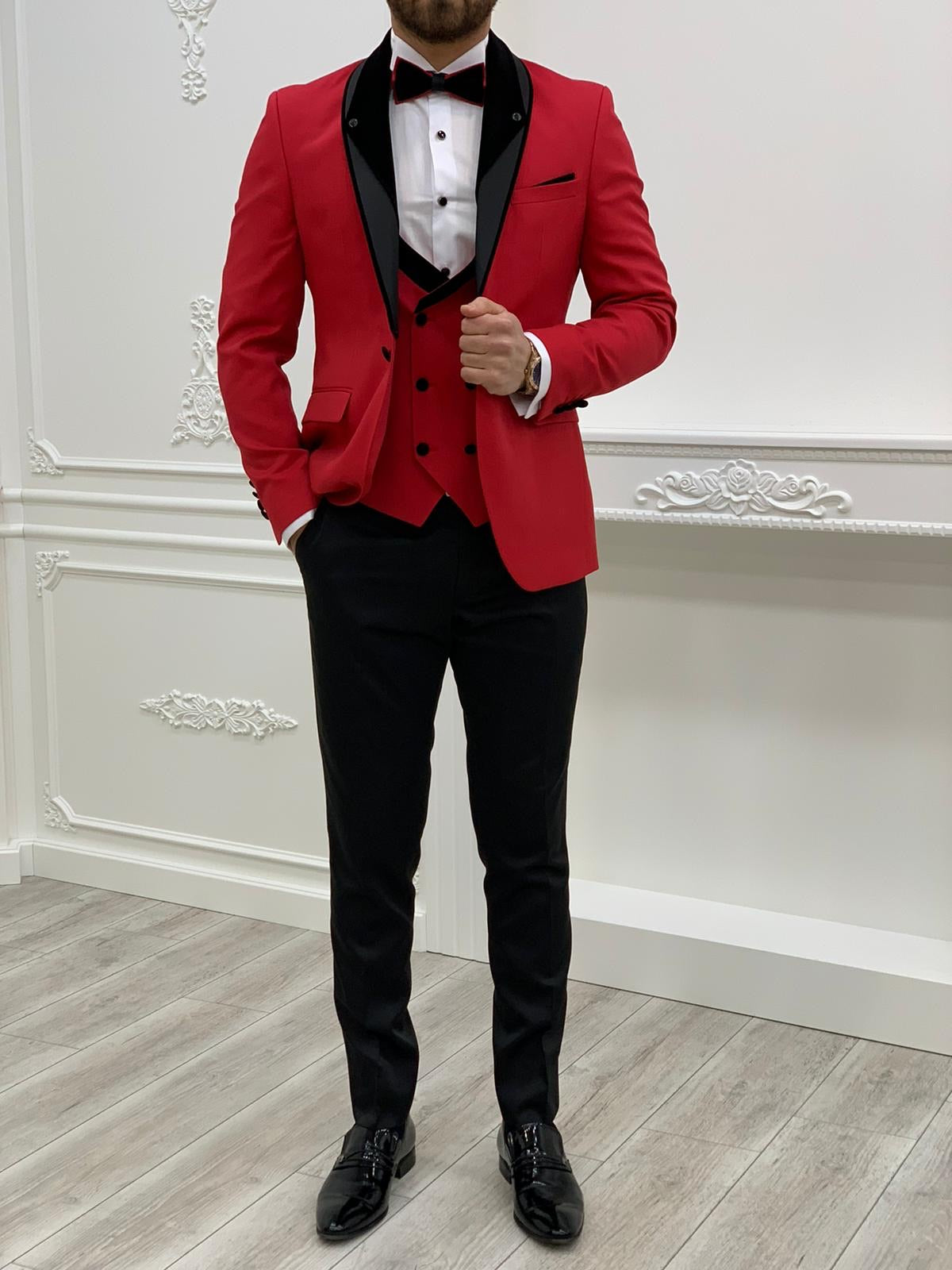 Napolia Royal Red Slim Fit Tuxedo-baagr.myshopify.com-1-BOJONI