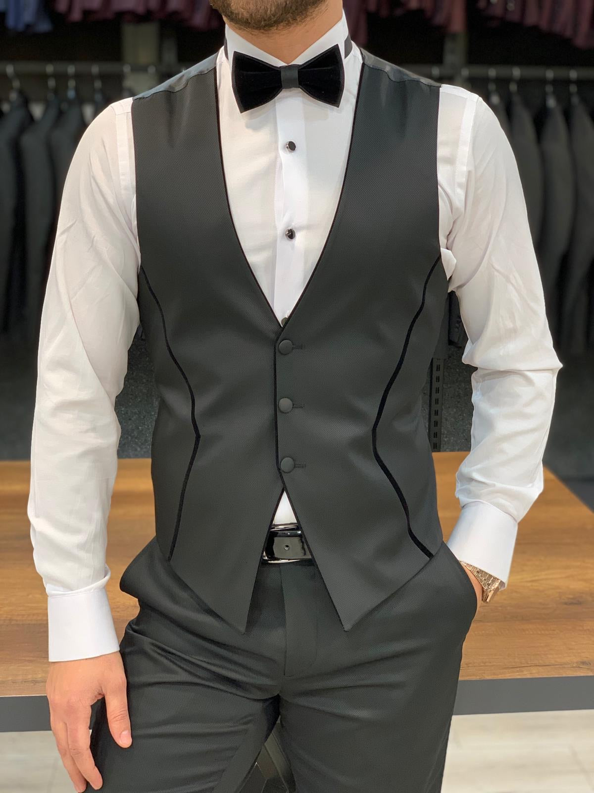 Catani Velvet Black Slim Fit Tuxedo #3-baagr.myshopify.com-1-BOJONI