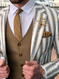 Feriff Slim-Fit Double Breasted Blazer in Ecru-baagr.myshopify.com-suit-BOJONI