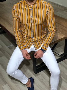 Benso Slim-Fit Striped Shirt (4 Colors)-baagr.myshopify.com-Shirt-BOJONI