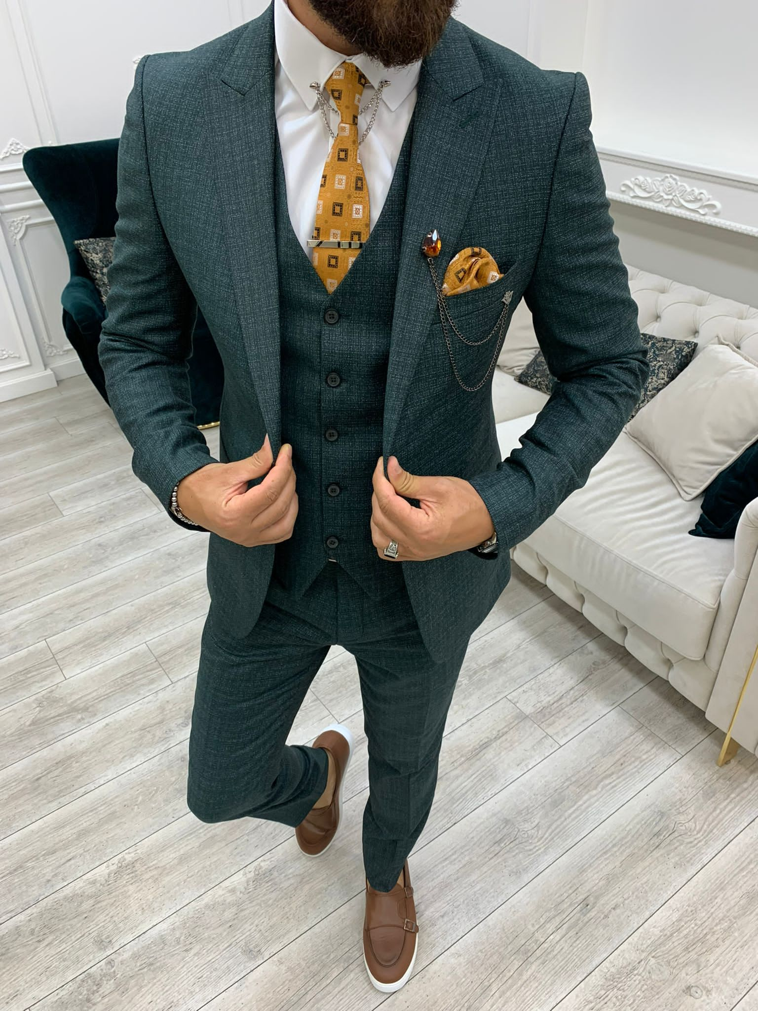 Vermont Green Slim Fit Suit-baagr.myshopify.com-1-BOJONI