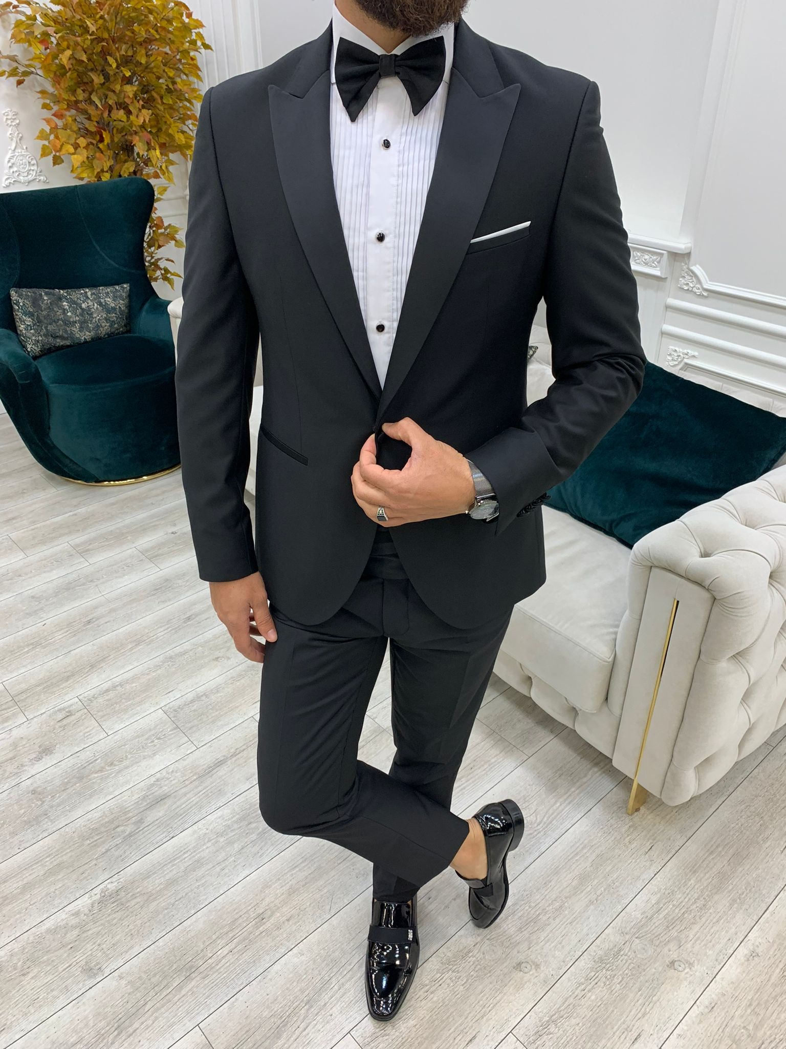 Valencia Black Slim Fit Tuxedo-baagr.myshopify.com-1-BOJONI