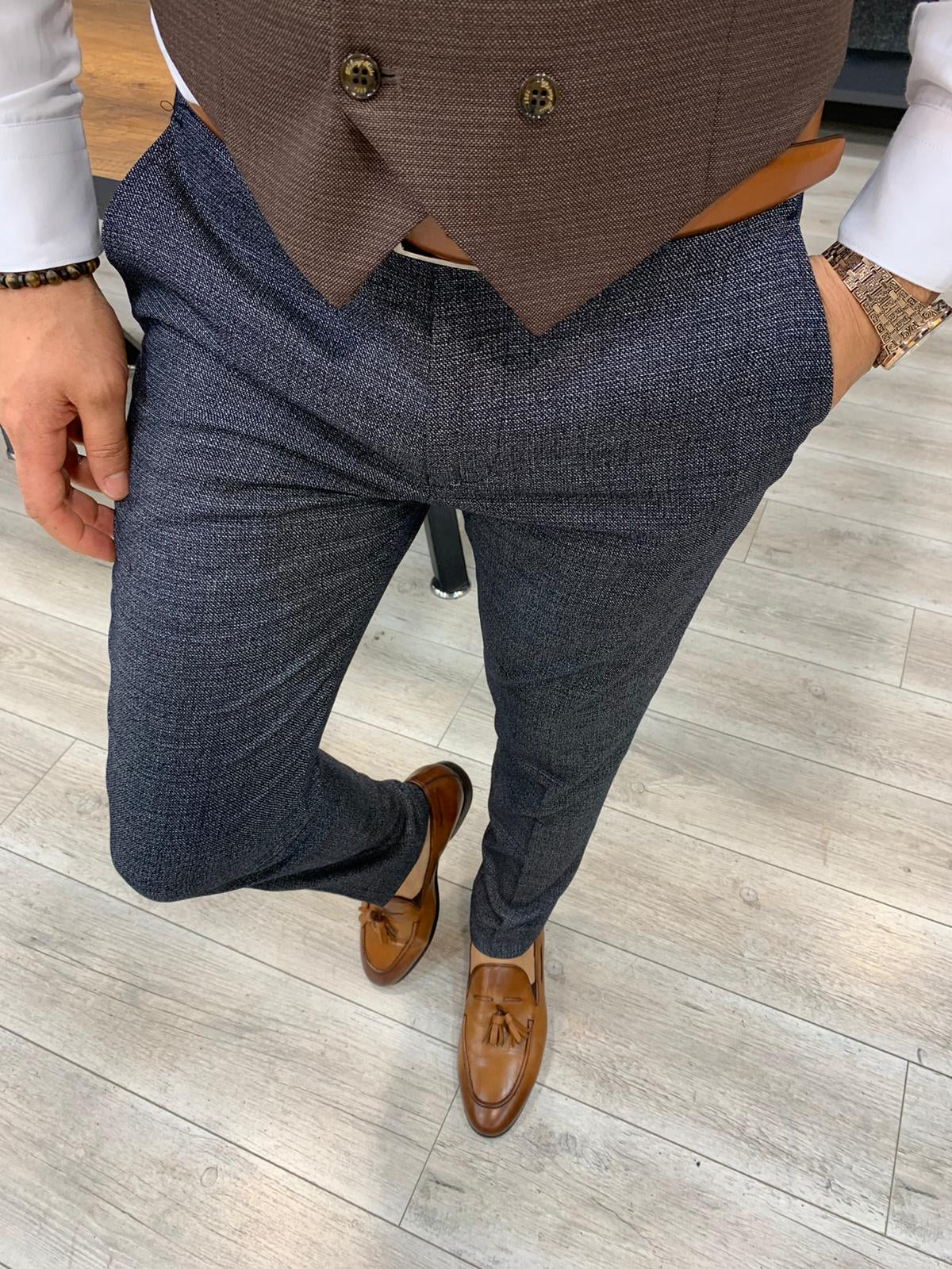 Concord Gray Slim Fit Plaid Check Suit-baagr.myshopify.com-1-BOJONI