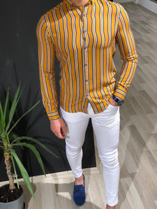 Benso Slim-Fit Striped Shirt (4 Colors)-baagr.myshopify.com-Shirt-BOJONI