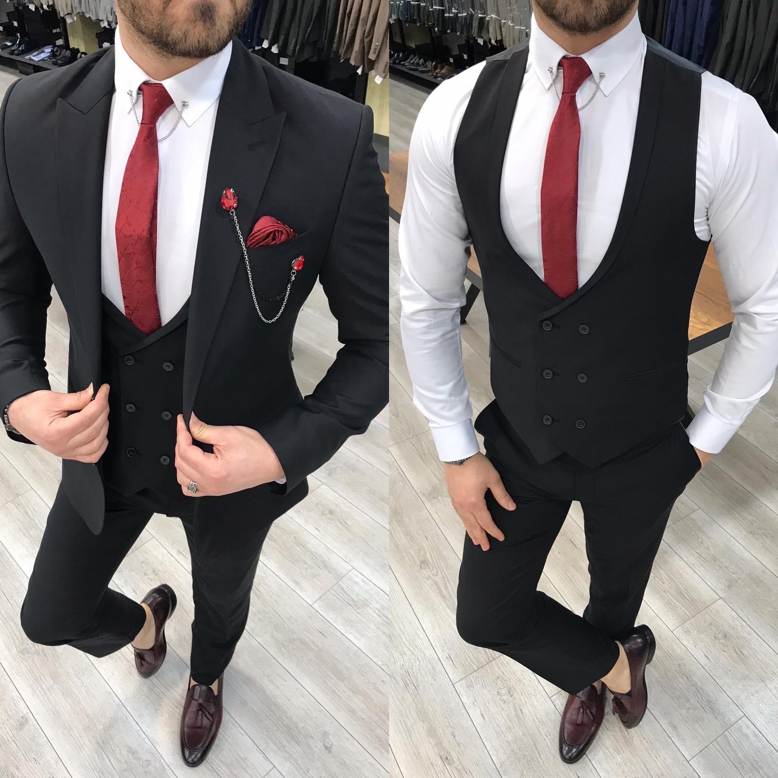 Louis Slim Fit Black Crystal  Suit-baagr.myshopify.com-1-BOJONI