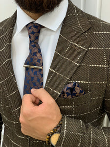 Serra Brown Slim Fit Plaid Suit-baagr.myshopify.com-1-BOJONI