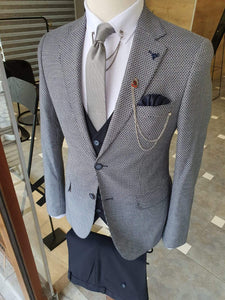 Boston Navy Blue Slim Fit Notch Lapel Suit-baagr.myshopify.com-suit-BOJONI