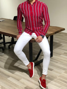 Benso Slim-Fit Striped Shirt (4 Colors)-baagr.myshopify.com-Shirt-BOJONI