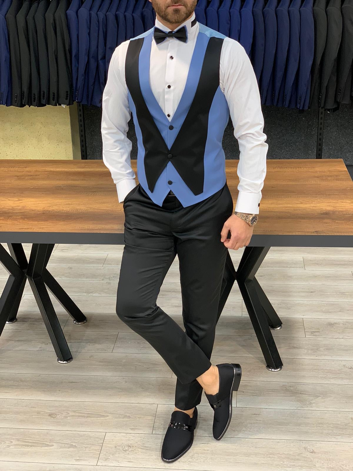 Forenzax Slim Fit Sky Blue Tuxedo-baagr.myshopify.com-1-BOJONI