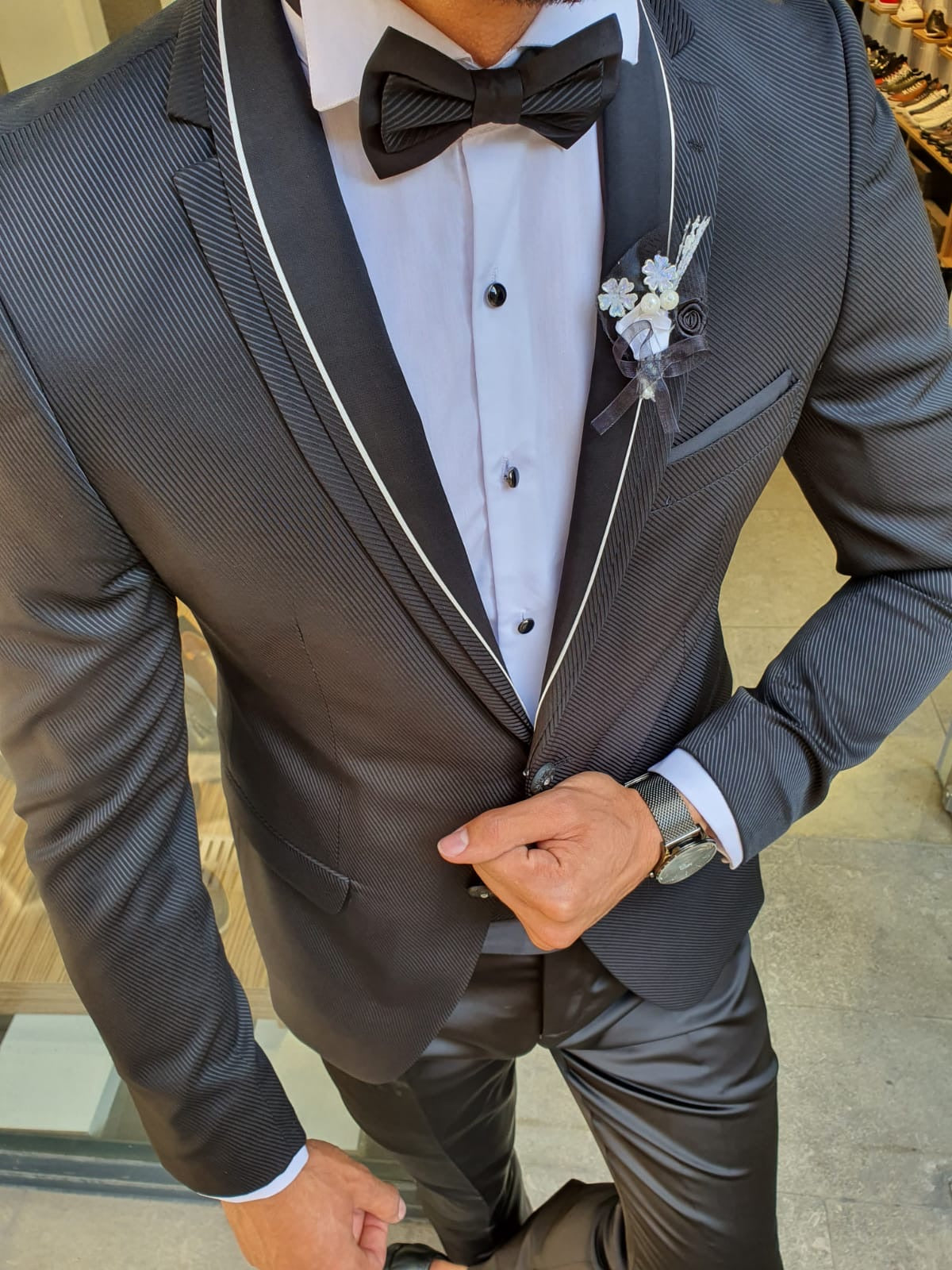 Timothy Black Slim Fit Notch Lapel Tuxedo-baagr.myshopify.com-suit-BOJONI