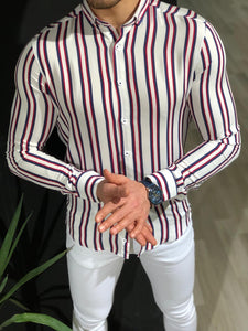 Benso Slim-Fit Striped Shirt (4 Colors)-baagr.myshopify.com-Shirt-BOJONI