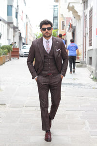 Slim-Fit Patterned Suit Vest Claretred-baagr.myshopify.com-suit-BOJONI