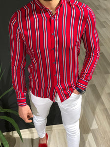 Benso Slim-Fit Striped Shirt (4 Colors)-baagr.myshopify.com-Shirt-BOJONI