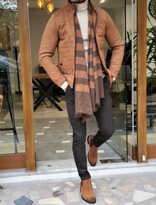 Pulko Camel Slim Fit Wool Coat-baagr.myshopify.com-Jacket-BOJONI