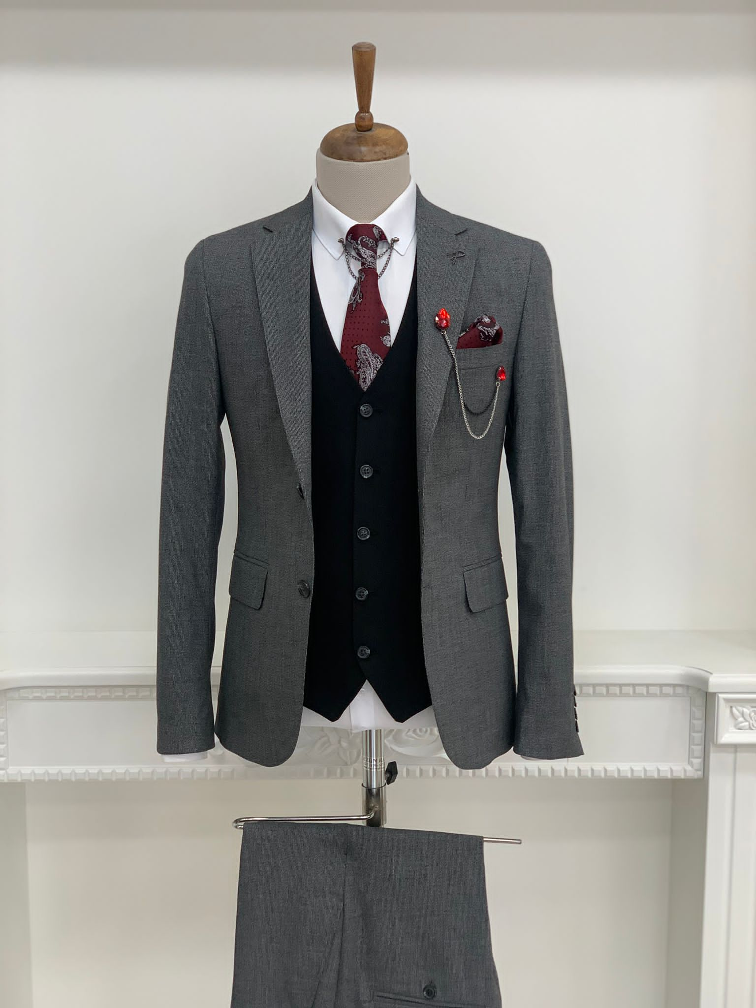 Bojoni Dayton Gray  Slim Fit Suit