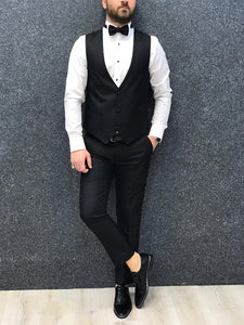 Nova Slim Fit Diamond  Black Tuxedo-baagr.myshopify.com-1-BOJONI