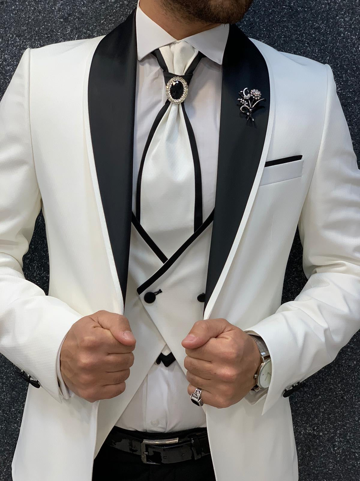 Lanso Slim Fit Tuxedo White-baagr.myshopify.com-1-brabion