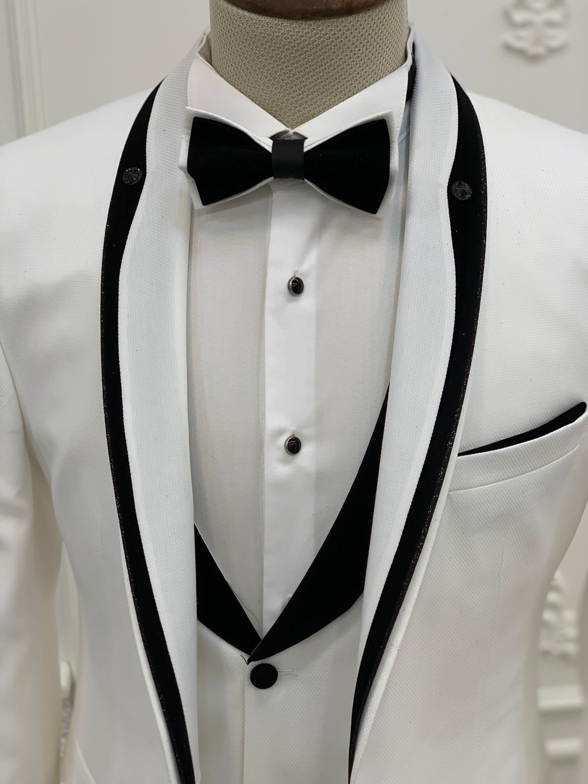 Partoni Royal White Slim Fit Tuxedo-baagr.myshopify.com-1-BOJONI