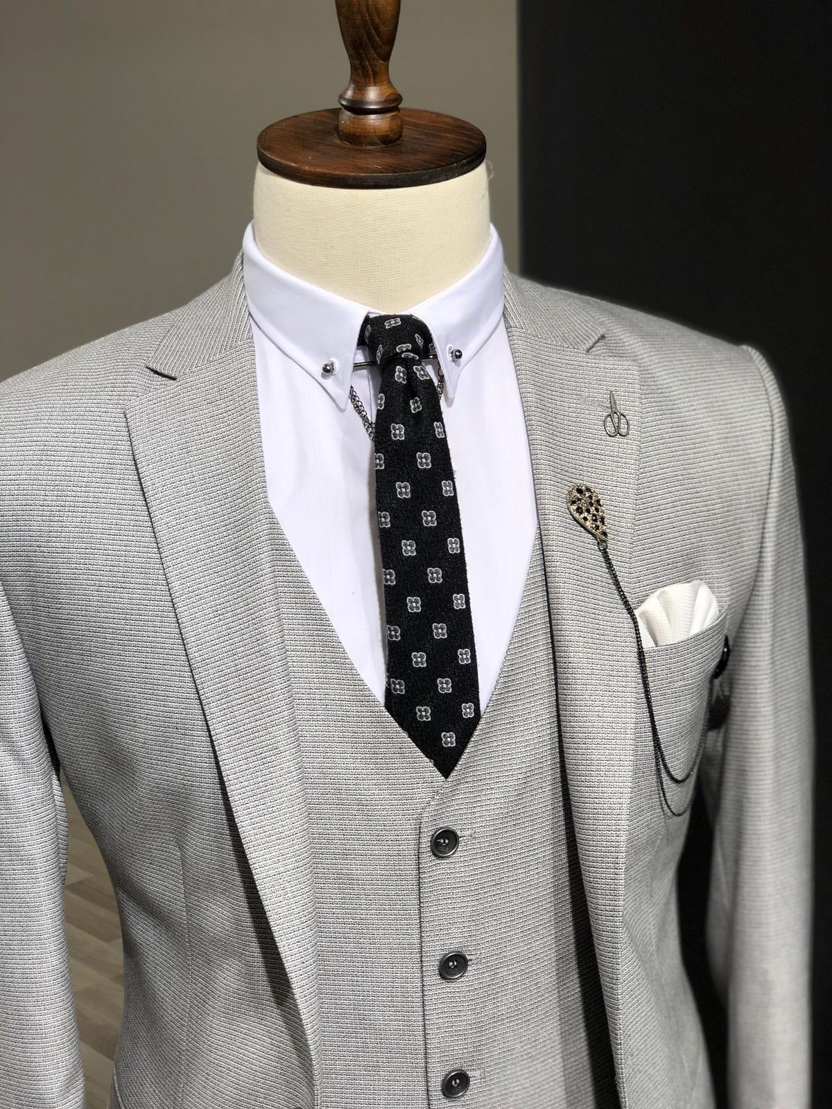 Slim-Fit Suit Vest Gray-baagr.myshopify.com-suit-BOJONI