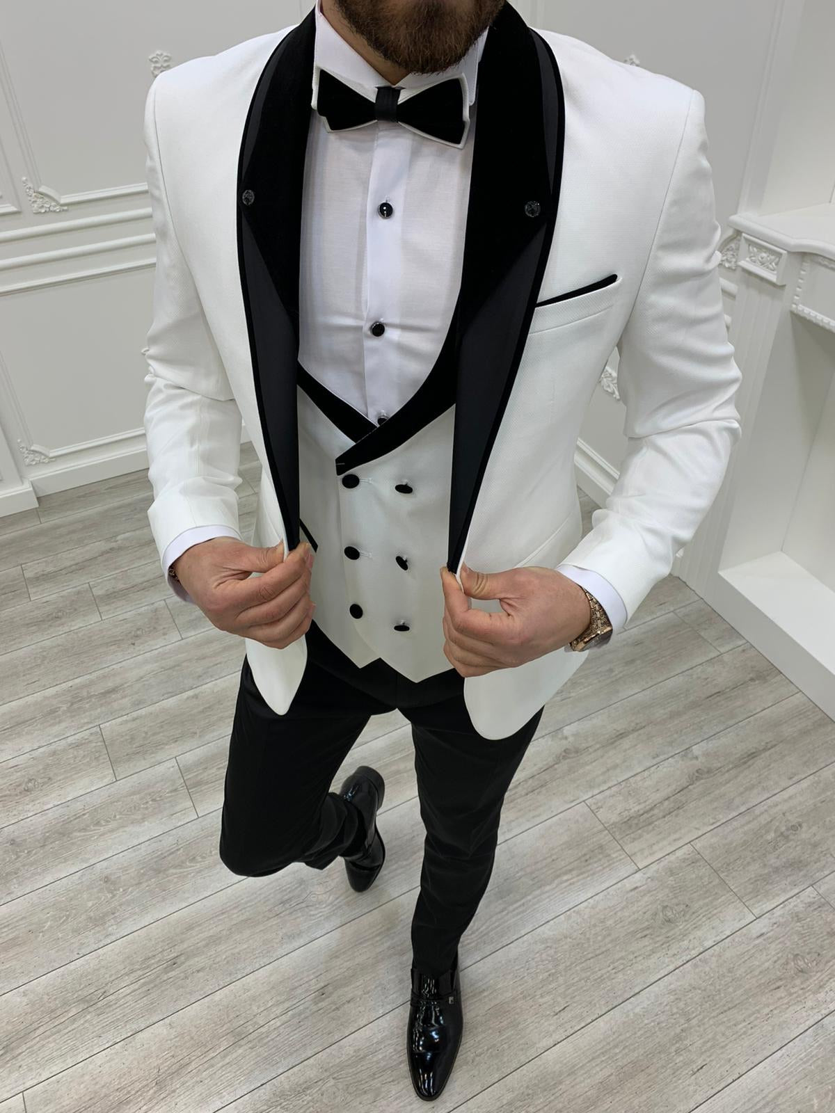 Napolia Royal White Slim Fit Tuxedo-baagr.myshopify.com-1-BOJONI